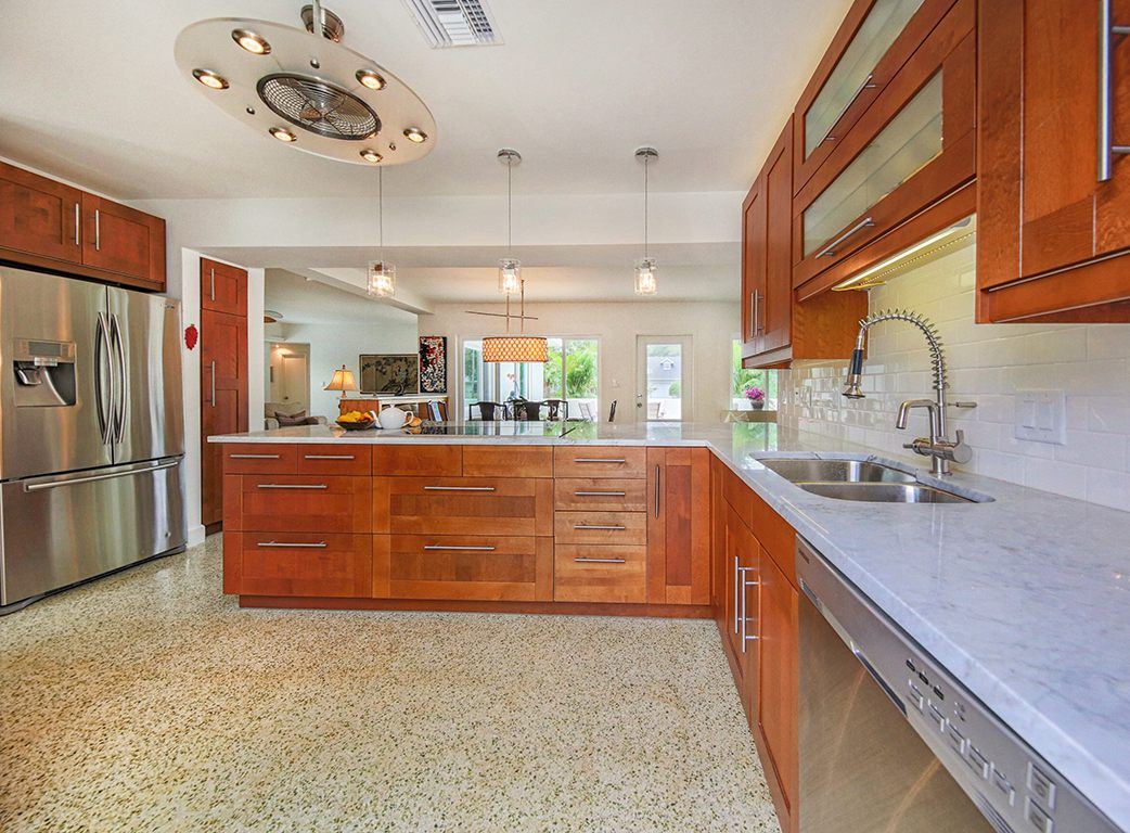 Kitchen with stainless appliances